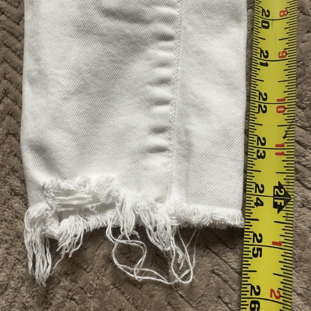 Levis 721 High Rise Skinny Ankle Jeans Womens 27 White Stretch Raw Hem - Picture 7 of 7